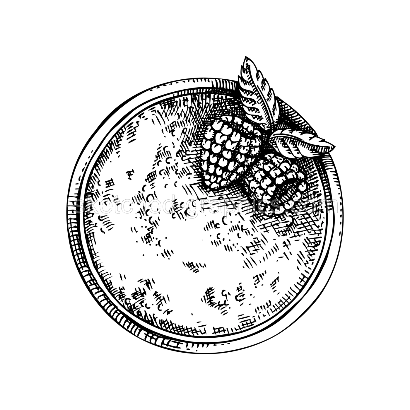 Creme brulee. Dessert vintage drawing. Traditional food from France sketch. French restaurant menu design. Hand-drawn food illustration, NOT AI generated Illustration